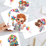 6pcs Diamond Painting Kit Greeting Card, Balloon Truck 5D DIY Diamond Handmade Holiday Greeting Card with Envelope, Christmas Gift Congratulation