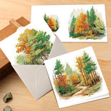 6pcs Diamond Painting Kit Greeting Card, Trees 5D DIY Diamond Handmade Holiday Greeting Card with Envelope, Christmas Gift Congratulations
