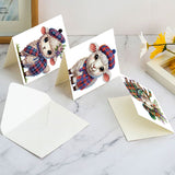 6pcs Diamond Art Painting Set Greeting Card, Winter Goat 5D DIY Special Shape Diamond Greeting Card Creative Gifts, Christmas Thanksgiving Greeting Card Congratulation