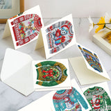 6pcs Diamond Art Painting Kit Greeting Card, Christmas Clothes 5D DIY Special Shape Diamond Greeting Card Creative Gifts, Christmas Thanksgiving Greeting Card Congratulation