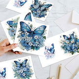 6pcs Diamond Painting Kit Greeting Card, Pretty Butterfly 5D DIY Diamond Handmade Holiday Greeting Card with Envelope, Christmas Gift Congratulation