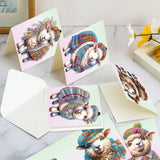 6pcs Diamond Art Painting Kit Greeting Card, Hat Goat 5D DIY Special Shape Diamond Greeting Card Creative Gifts, Christmas Thanksgiving Greeting Card Congratulation