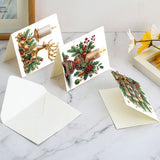 6 pcs Diamond Art Painted Greeting Card, Truck Owl 5D DIY Special Shape Diamond Card Creative Gift, Christmas Thanksgiving Greeting Card Congratulation