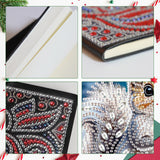 DIY Diamond Painting Christmas Theme Notebook Kit, Diamond Cover Blank Page, 5D Crystal Water Diamond Art, Perfect Gift for Friends and Family