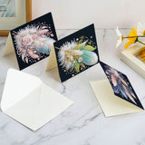 6pcs Diamond Art Painting Set Greeting Card, Colourful Feather 5D DIY Special Shape Diamond Greeting Card Creative Gifts, Christmas Thanksgiving Greeting Card Congratulation