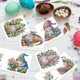 6pcs Diamond Art Painting Kit Greeting Card, Gnome 5D DIY Diamond Handmade Holiday Greeting Card with Envelope, Christmas Gift Congratulation
