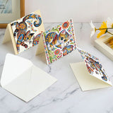 6pcs Diamond Art Painting Kit Greeting Card, Flower Butterfly Kitten 5D DIY Special Shape Diamond Greeting Card Creative Gifts, Christmas Thanksgiving Greeting Card Congratulation