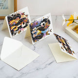 6 pcs Diamond Art Painted Greeting Card, Pegasus 5D DIY Special Shape Diamond Card Creative Gifts, Christmas Thanksgiving Greeting Card Congratulation