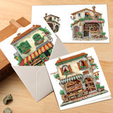 6pcs Diamond Painting Kit Greeting Card, Ideal House 5D DIY Diamond Handmade Holiday Greeting Card with Envelope, Christmas Gift Congratulation