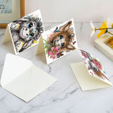 6pcs Diamond Art Painting Kit Greeting Card, Messy Goat 5D DIY Special Shape Diamond Greeting Card Creative Gifts, Christmas Thanksgiving Greeting Card Congratulation