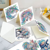6pcs Diamond Art Painting Kit Greeting Card, Turtle Rooster Elephant 5D DIY Special Shape Diamond Greeting Card Creative Gifts, Christmas Thanksgiving Greeting Card Congratulation