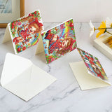 6pcs Diamond Art Painting Set Greeting Card, Swing Rainbow 5D DIY Special Shape Diamond Greeting Card Creative Gifts, Christmas Thanksgiving Greeting Card Congratulation