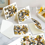 6pcs Diamond Art Painting Kit Greeting Card, Sunflower Genie 5D DIY Special Shape Diamond Greeting Card Creative Gifts, Christmas Thanksgiving Greeting Card Congratulation