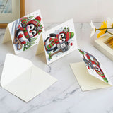 6 pcs Diamond Art Painted Greeting Card, Temperament Wave Pious Lady 5D DIY Special Shape Diamond Card Creative Gift, Christmas Thanksgiving Greeting Card Congratulation