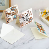6 Pieces Diamond Art Painted Greeting Cards, Owl Hedgehog Bear 5D DIY Special Shape Diamond Card Creative Gifts, Christmas Thanksgiving Greeting Card Congratulation
