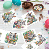 6pcs Diamond Painting Kit Greeting Card, Rabbit 5D DIY Diamond Handmade Holiday Greeting Card with Envelope, Christmas Gift Congratulations
