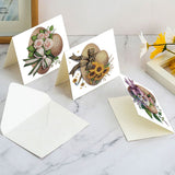 6pcs Diamond Painting Kit Greeting Card with Bow Hat 5D DIY Diamond Handmade Holiday Greeting Card with Envelope, Christmas Gift Congratulation