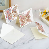 6pcs Diamond Art Painting Kit Greeting Card, Pale Pink Angel 5D DIY Special Shape Diamond Greeting Card Creative Gift, Christmas Thanksgiving Greeting Card Congratulation