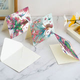 6 pcs Diamond Art Painted Greeting Card, Butterfly Lady 5D DIY Special Shape Diamond Card Creative Gift, Christmas Thanksgiving Greeting Card Congratulation