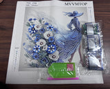 MVVMTOP Diamond Art Painting Kit-Blue Dress Lady