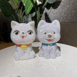 11cm high DIY kitten and puppy (with glue tools) - Hibah-Diamond painting art studio