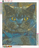 Full Diamond Painting kit - Cat