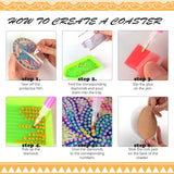 6 Pcs Diamond Painting Landscape Coasters with Holder