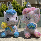 21cm high DIY cute unicorn (with glue tools) - Hibah-Diamond painting art studio