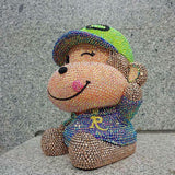 23cm high DIY cute monkey (with glue tools) - Hibah-Diamond painting art studio