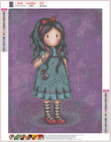 Full Diamond Painting kit - Gorjuss girl - Pulling On Your Heart Strings