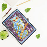 DIY Diamond Painting Notebook - Owl (With lines)