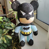 35cm High DIY Batman Popobe bear  (with glue tools) - Hibah-Diamond painting art studio
