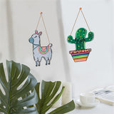 DIY Diamond painting pendant - Alpaca