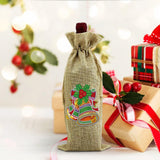 5D diamond painting Christmas decoration Linen wine bag gift bag - Hibah-Diamond painting art studio