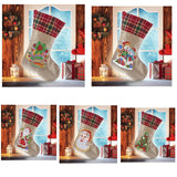 5D diamond painting Christmas stocking Linen candy bag gift bag - Hibah-Diamond painting art studio