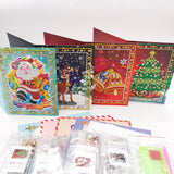 5D DIY Diamond Painting Christmas Greeting Card Xmas Gift (4 pcs)