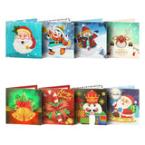 5D DIY Diamond Painting Christmas Greeting Card Xmas Gift (8 pcs)