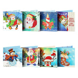 5D DIY Diamond Painting Christmas Greeting Card Xmas Gift (8 pcs)