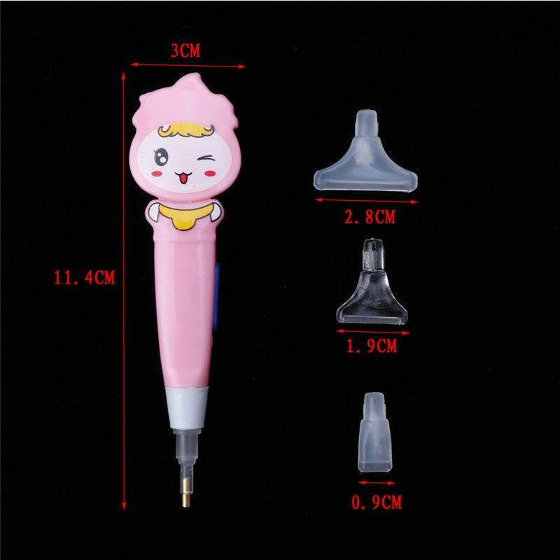 5D DIY Diamond Painting Tool - Diamond Painting 4 Light Point Drill Pens With battery (Color Random) - Hibah-Diamond painting art studio