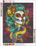 Full Diamond Painting kit - Cartoon Halloween lady