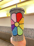 DIY Large capacity straw cup  (with glue tools)-Sunflower