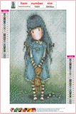 Full Diamond Painting kit - Gorjuss girl - Forget Me Not