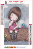 Full Diamond Painting kit - Gorjuss girl