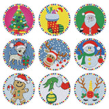 9 Pcs DIY Christmas Diamond Painting Coasters