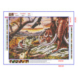 Full Diamond Painting kit - Cheetah, Mammoth, Rhino and Eagle