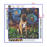 Full Diamond Painting kit - Dog kangal under the beautiful starry sky