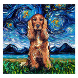 Full Diamond Painting kit - Dog IrishSetter under the beautiful starry sky