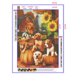 Full Diamond Painting kit - Pumpkins and dogs