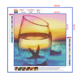 Full Diamond Painting kit - The reflection of the starfish in the glass