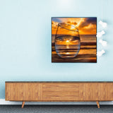 Full Diamond Painting kit - The reflection of the sunrise in the glass